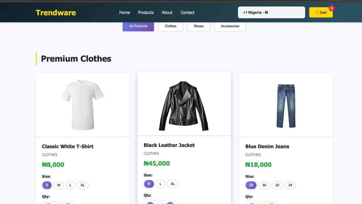 Trendware – Multi‑Currency Fashion Store